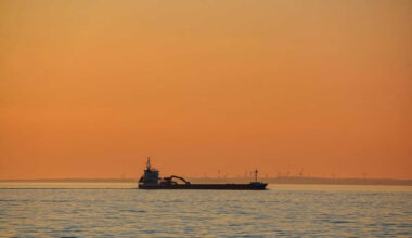 A sunset over a fuel tanker by Sebastian via Pixabay