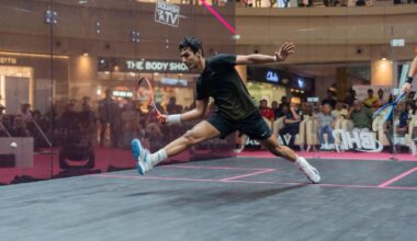 Indian squash player Abhay Singh in action. (Special arrangement)