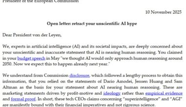 Scientists call on the President of the European Commission to retract to AI hype statement