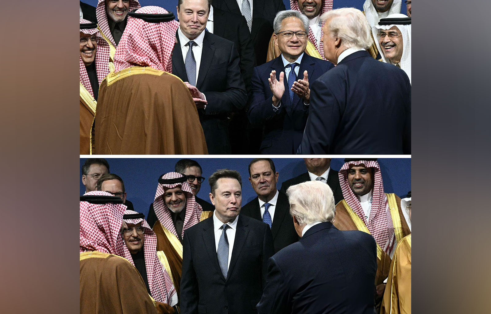 Elon Musk and US President Donald Trump at the US–Saudi Investment Forum in Washington. (Photo: X/@elonmusk)