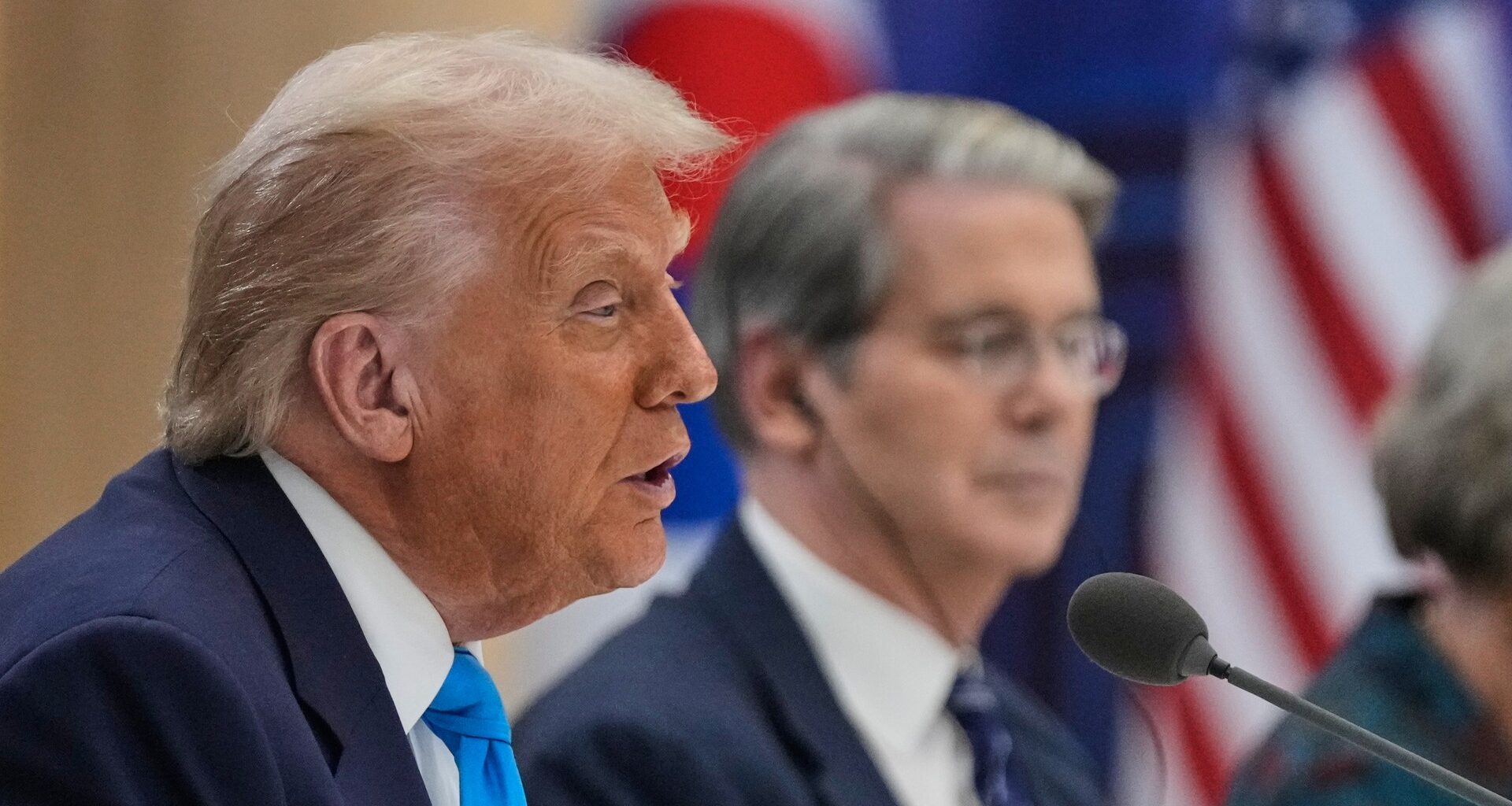 President Donald Trump said a dividend of “at least 2000 a person (not including high income people!) will be paid to everyone” using tariff revenue. This proposal, which he has floated before, would still need congressional approval.