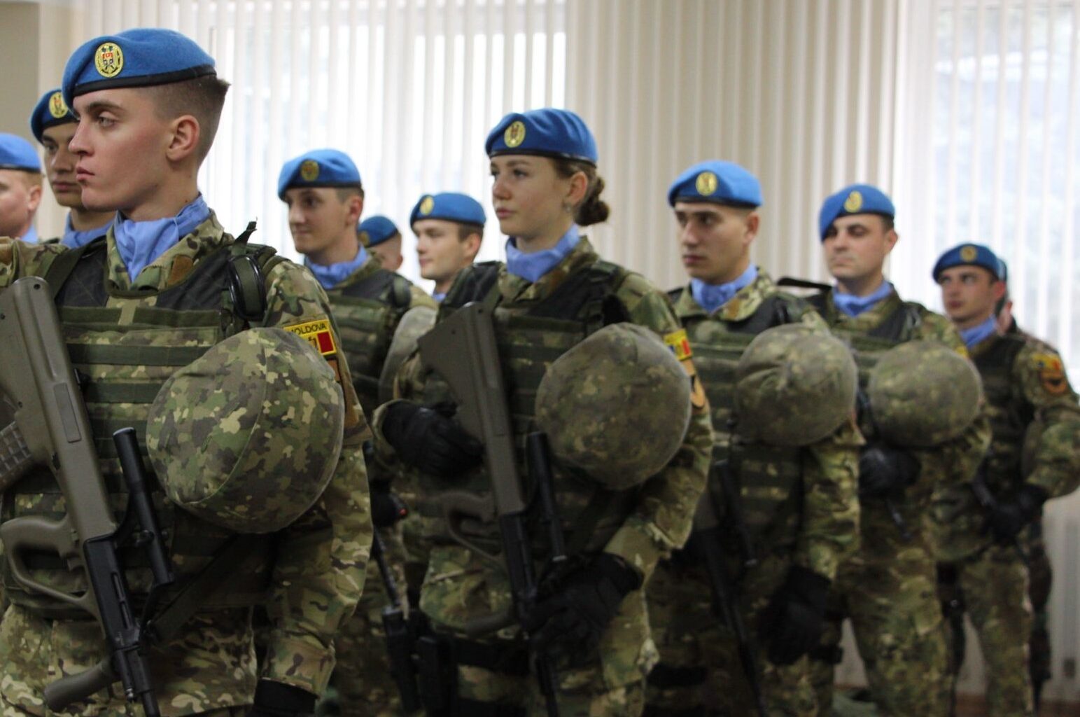 Moldovan Military Armed with AUG Assault Rifles