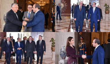 Al-Sisi holds talks with German, Hungarian, Benelux leaders after GEM opening