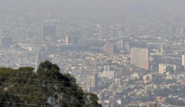 Bogota, Colombia, air pollution.