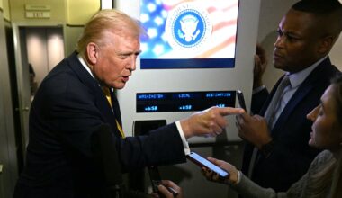 Donald Trump, 79, Shushes Reporter for Asking Him About Jeffrey Epstein