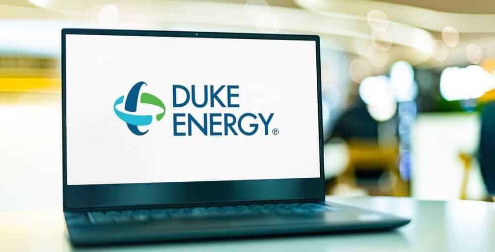 Duke Energy Corp_ logo on laptop-by monticello via Shutterstock