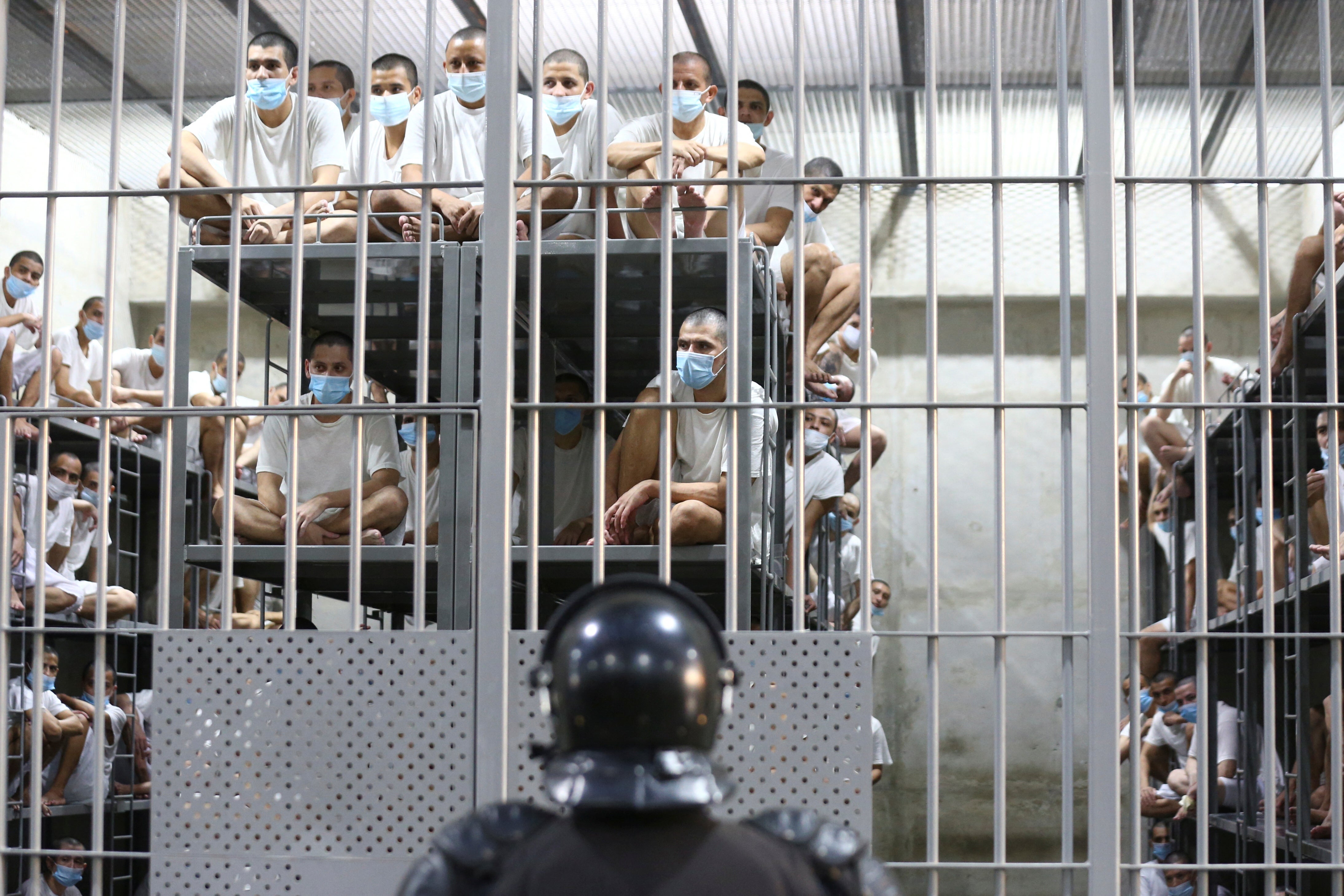 File. Prisoners are crammed into tiny cells and entirely exposed