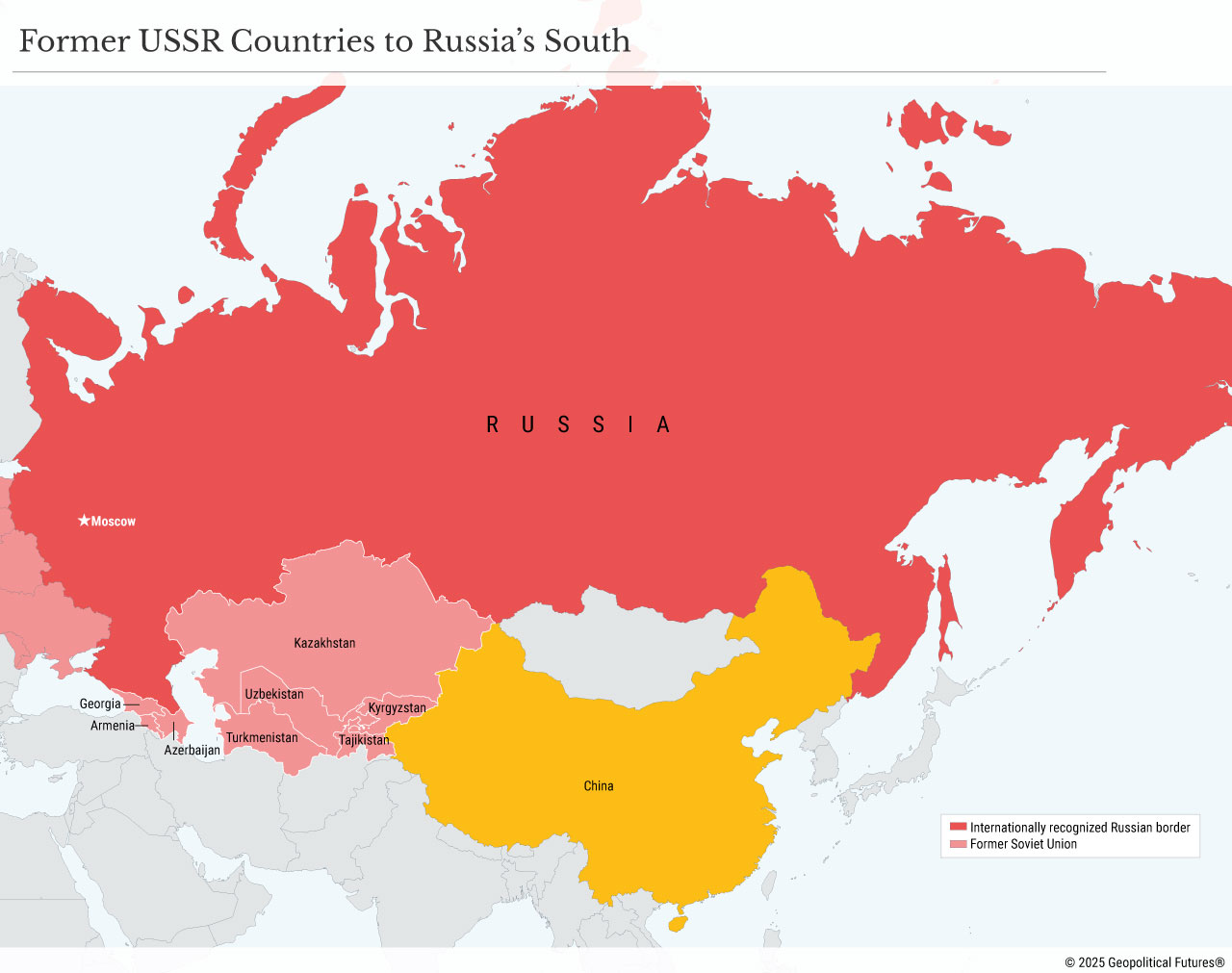 Former USSR Countries to Russia's South