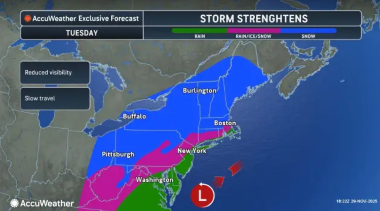 N.J. weather: Snow totals of 1 to 4 inches in forecast for parts of state Tuesday