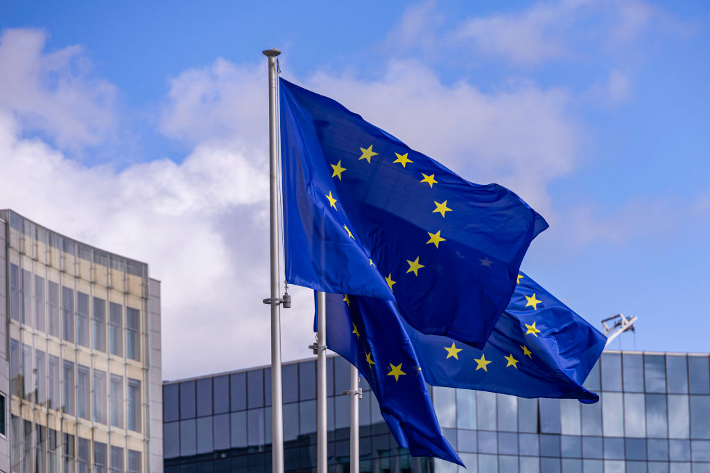 EU Flags In Brussels