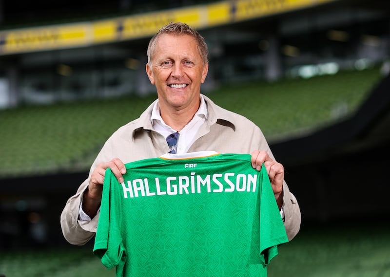 Heimir Hallgrímsson at the Aviva Stadium in July 2024 following his appointment as Republic of Ireland manager.
Photograph: Bryan Keane/Inpho