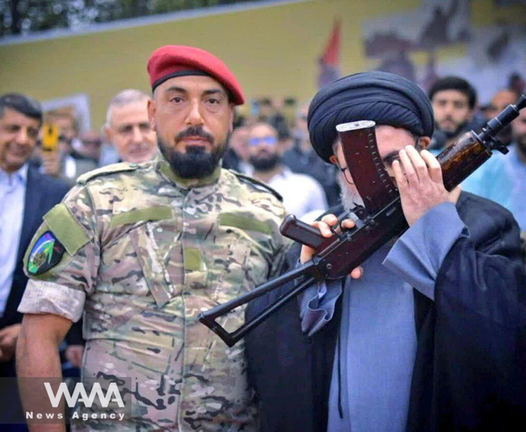 A photo of Haitham Ali Tabatabai alongside Sayyed Hashem Safi al-Din. Social media / WANA News Agency