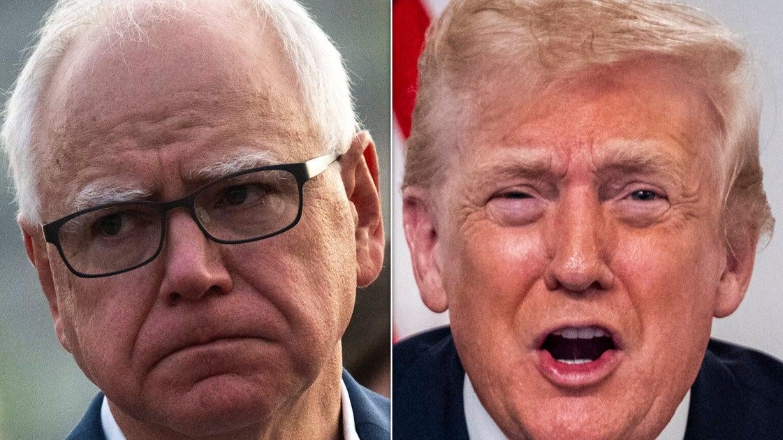 Tim Walz Says Trump Must Release Medical Tests Amid Signs He's 'Fading'
