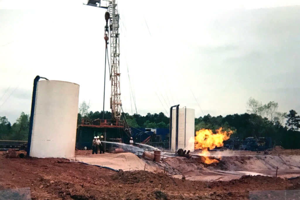 In addition to Butler Well No. 3, there is a second natural gas resource in Lee County, known as Simpson Well No. 1, pictured here. Companies have also explored the gas in the Simpson Well, but it has not been commercially drilled. Credit: NC DEQ