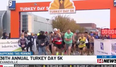 Lace up! Turkey Day 5K in downtown Evansville happening Thanksgiving morning