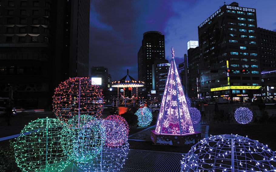 illumination in Seoul Plaza.