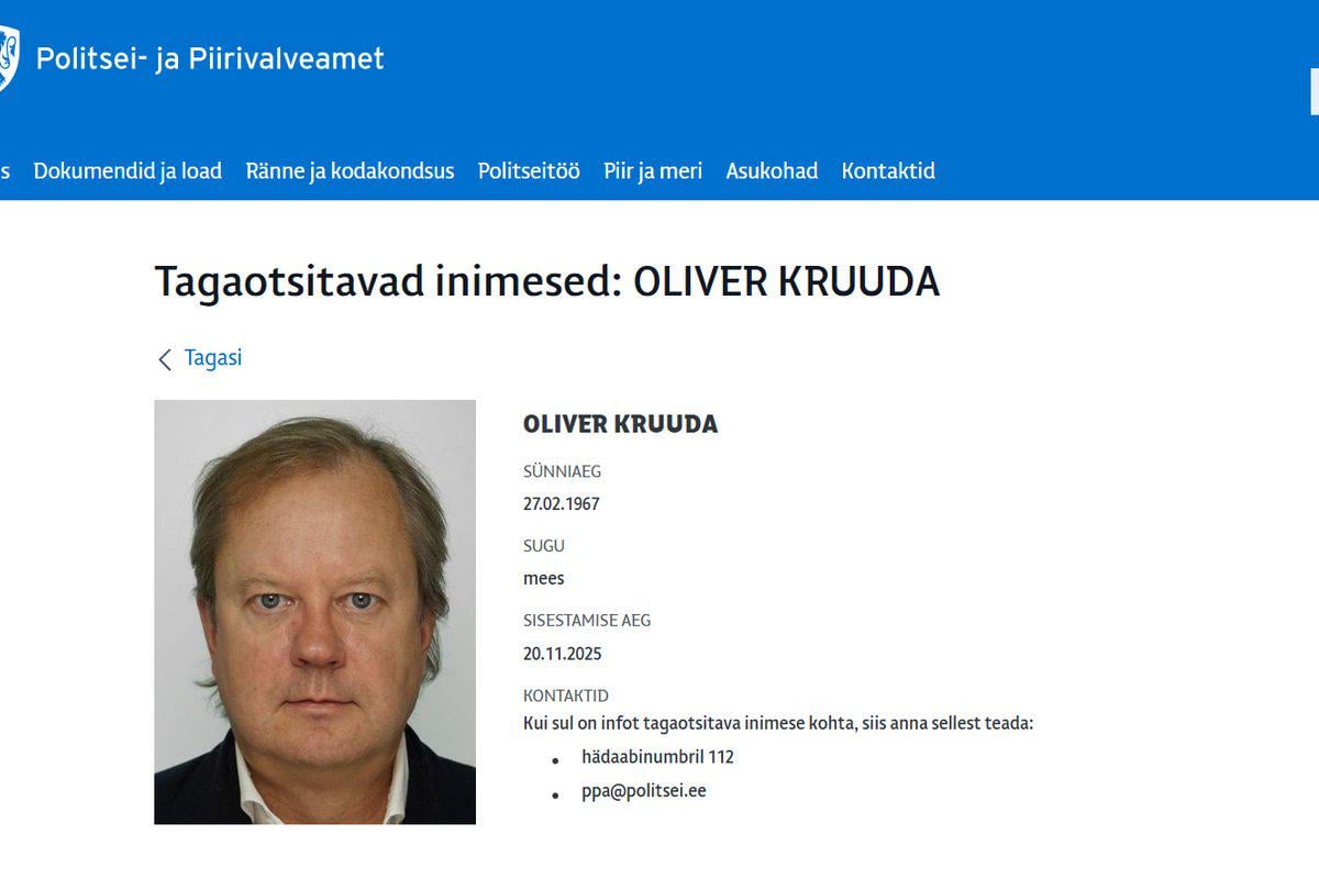 Politsei kuulutas ärimehe Oliver Kruuda tagaotsitavaks