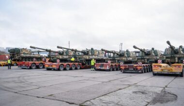 South Korea’s Hanwha delivers a new batch of K9 Thunder self-propelled howitzers to the Estonian Defence Forces