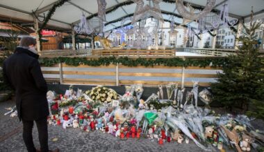 Numerous people laid flowers at the scene of the accident next to the ice piste.