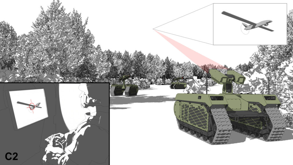 Milrem’s autonomous unmanned aerial system. Image by Milrem.