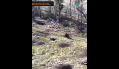 Two Russians on a motorbike get gunned down close range / A group of Ukrainians defend their trench from a Russian assault group while a Ukrainian drone is hovering above - Archival footage 2024