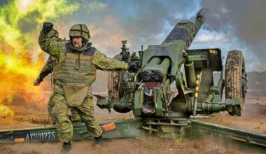 Finnish artillery units fire Howitzers At Rovajärvi exercise area In northern Finland. Image Credit: NATO.