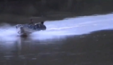 Special Forces of the National Army of Colombia ambushing FARC guerrillas navigating a river by boat. Circa 2005.