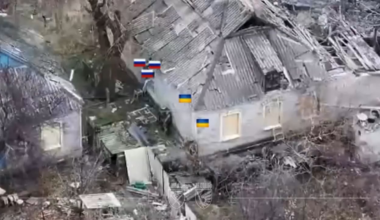 Ukrainian paratroopers from the 79th Airborne Assault Brigade blow up a house occupied by Russian soldiers with TM-62M mines. Pokrovsk, Donetsk Oblast.
