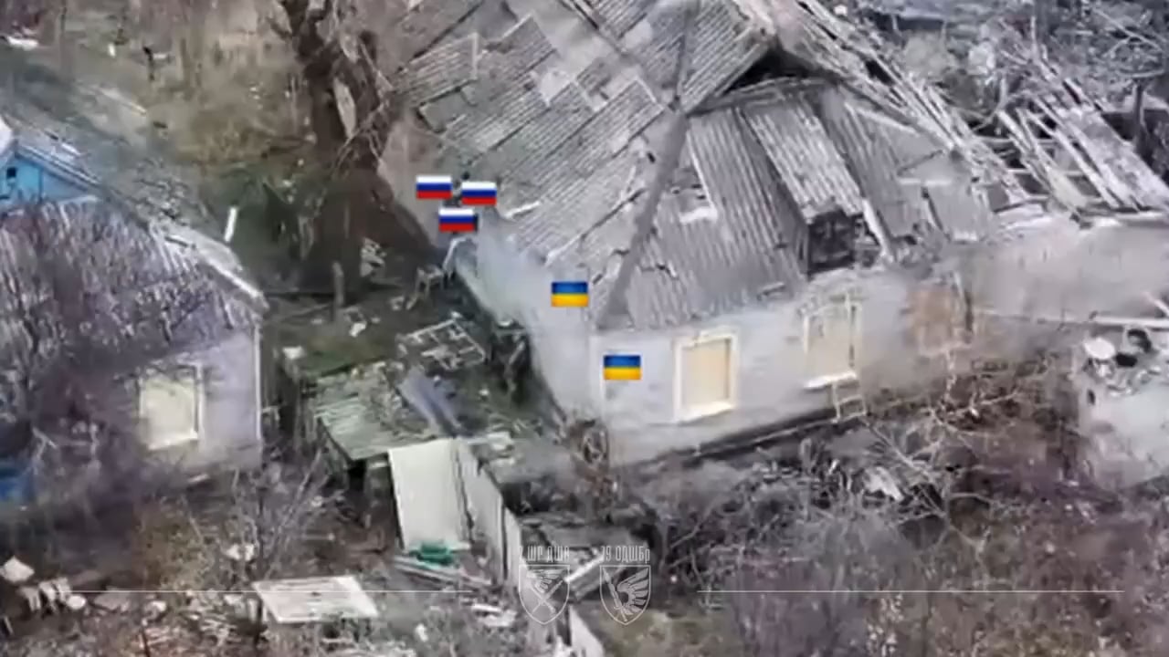 Ukrainian paratroopers from the 79th Airborne Assault Brigade blow up a house occupied by Russian soldiers with TM-62M mines. Pokrovsk, Donetsk Oblast.