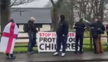 Low turnout at anti-immigration protest outside Napier Barracks in Folkestone as just seven turn up and Ukip leader fails to show