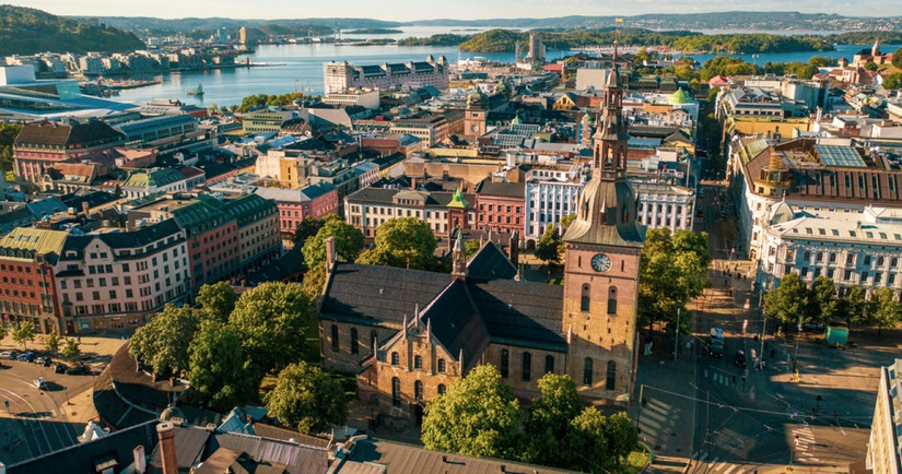 Aerial view of Oslo, Norway