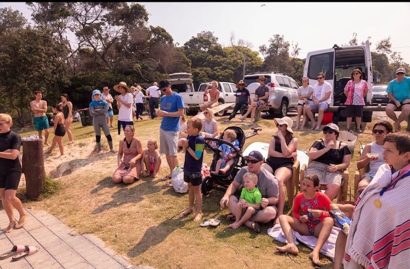 A crowd watches the 2017 Coffs Soul Surfest on McCauley’s Beach near Coffs Harbour, Australia, September 2017.