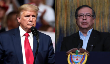 President Donald Trump and Gustavo Petro