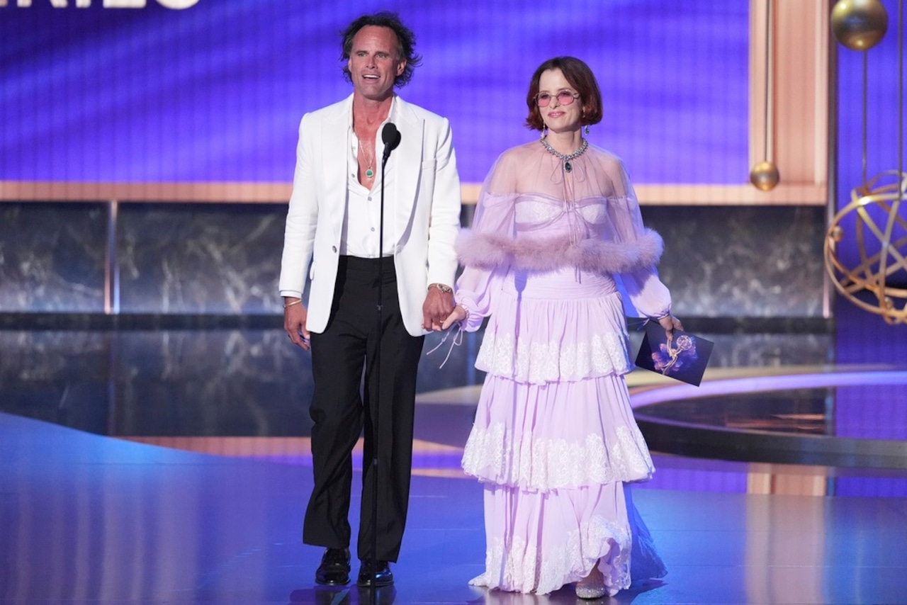 Walton Goggins, left, and Parker Posey