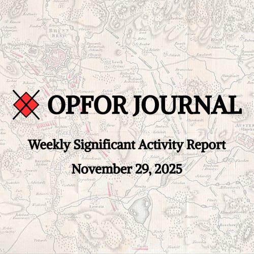 Weekly Significant Activity Report - November 29, 2025