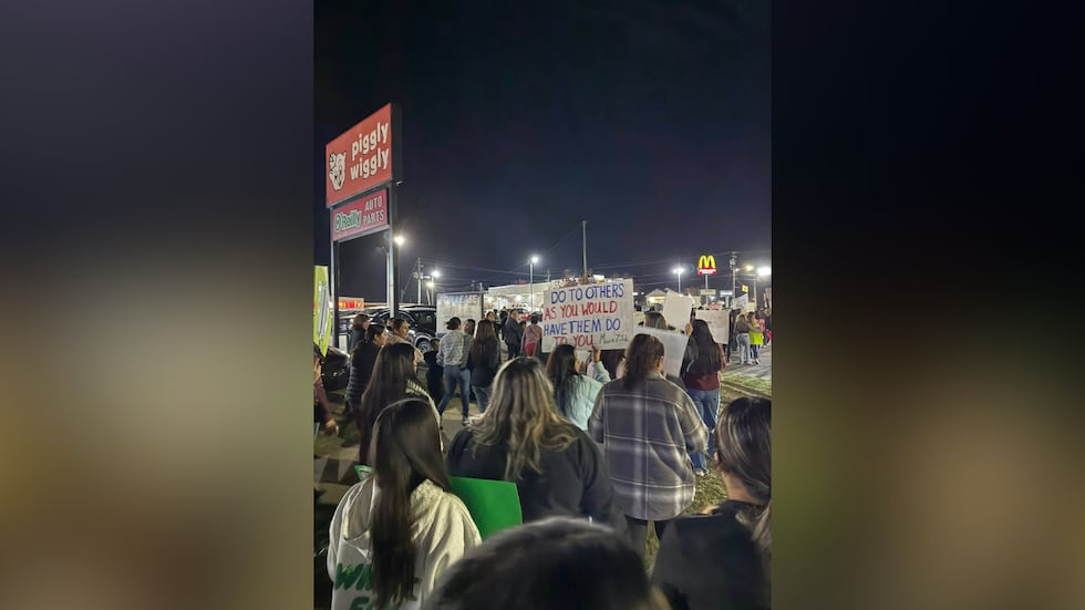 Protest against ICE in Jemison