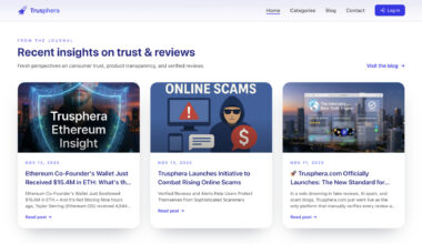 Trusphera Expands Into Full-Scale Platform for Reviews, Crypto Blogs, Scam Reports, and SEO Journals