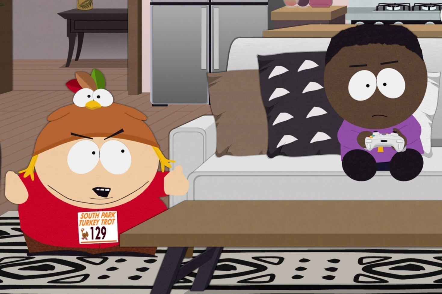 Cartman and Tolkien argue over Saudi Arabia in the Thanksgiving-themed South Park episode ‘Turkey Trot’