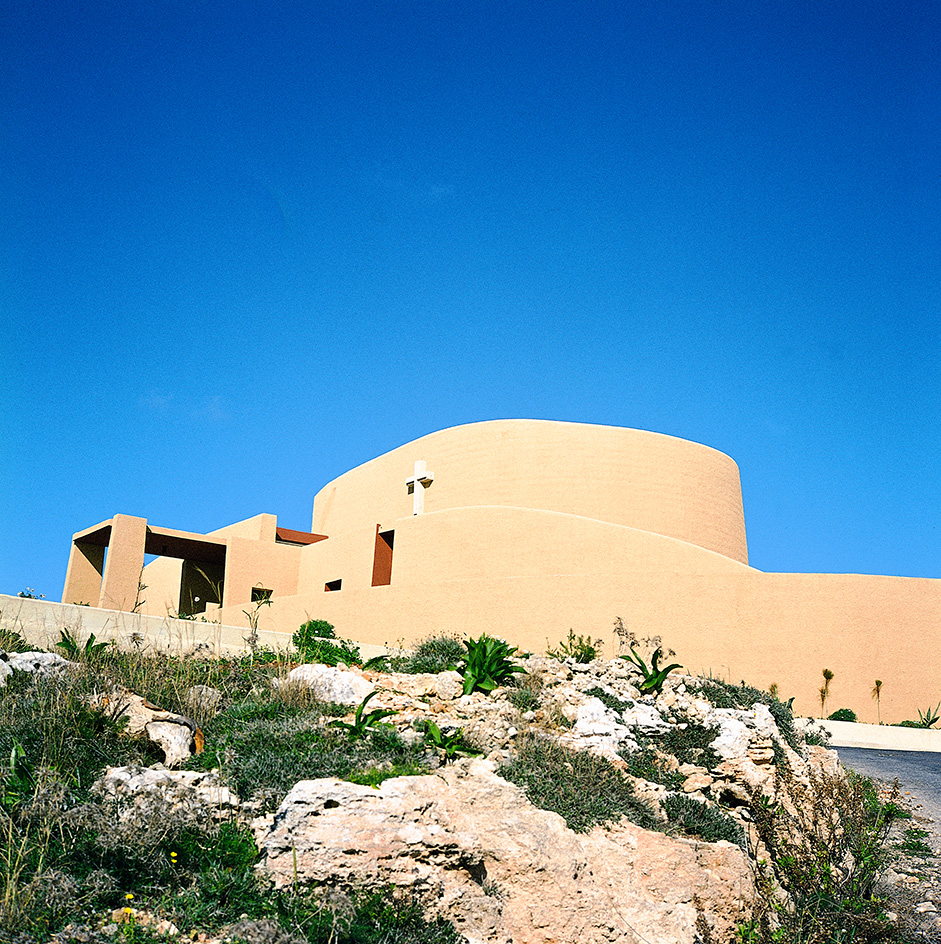 the colourful, postmodernist work of architect Richard England in Malta