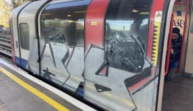 Tube vandals return: graffiti 'off the scale' as Central line trains covered in tags