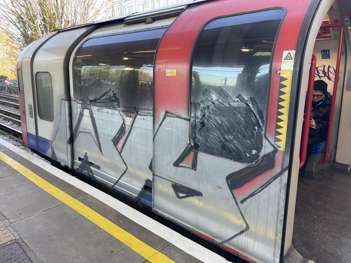 Tube vandals return: graffiti 'off the scale' as Central line trains covered in tags