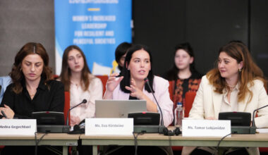An expert from a Latvian association “Women for Security” shares Latvia’s experience with implementing UN Women, Peace and Security agenda in Tbilisi