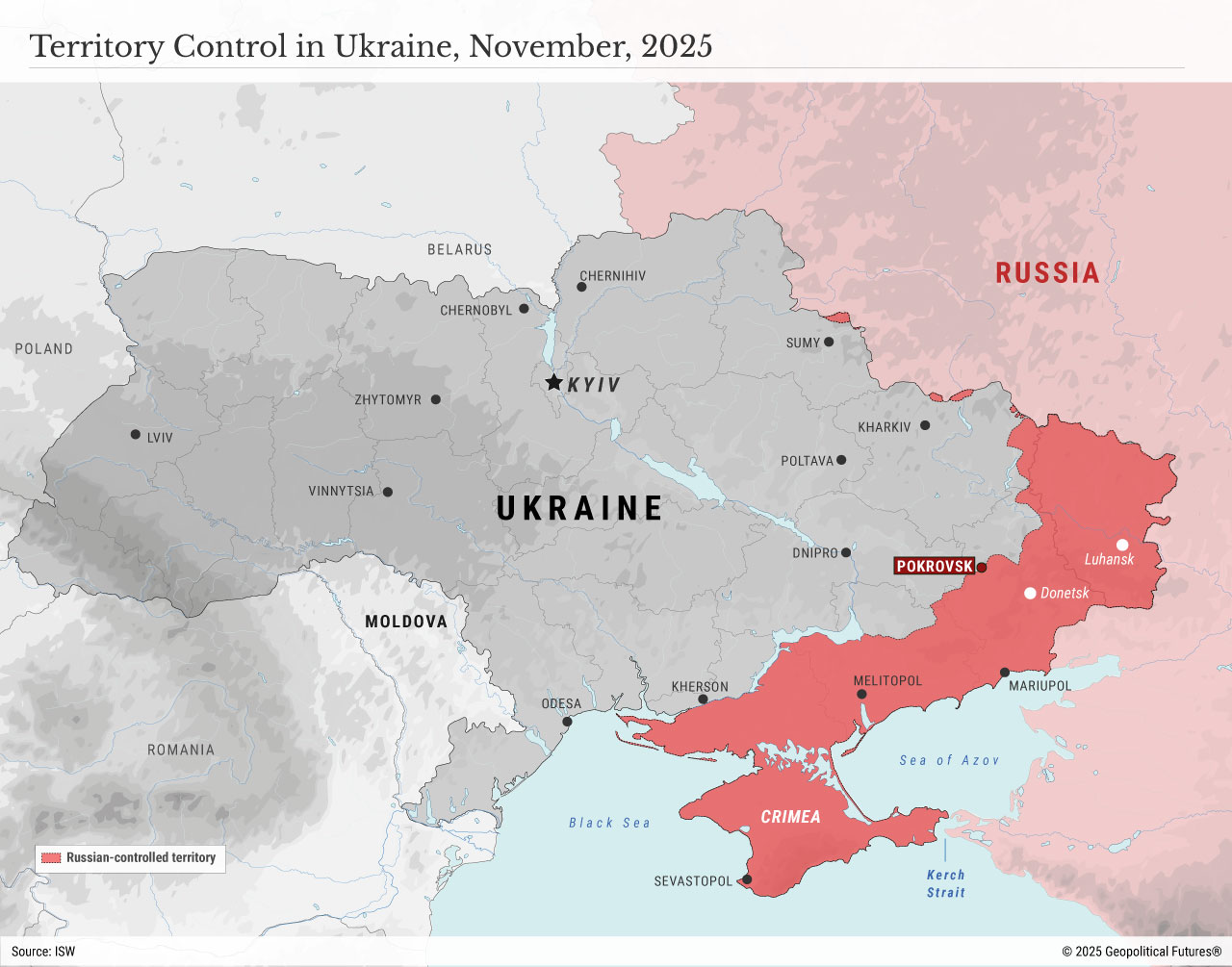 Territory Control in Ukraine, November 2025
