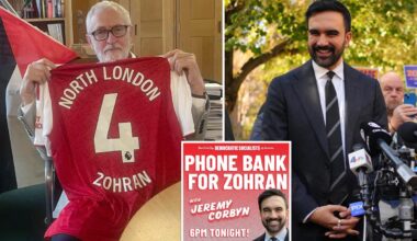 UK ex-Labour Party leader Jeremy Corbyn, accused of antisemitism, mans the phones for Zohran Mamdani