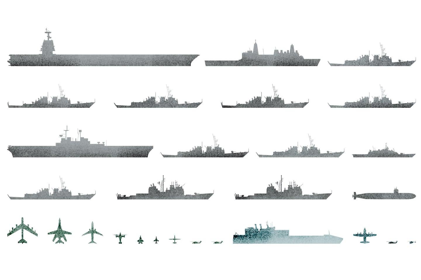 These are the U.S. ships and aircraft massing off Venezuela