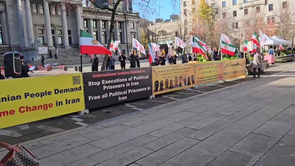 Vancouver Rally by MEK Supporters Condemns Iran Executions, Urges Support for Political Prisoners