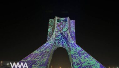 Azadi Tower Illuminated for Hafez
