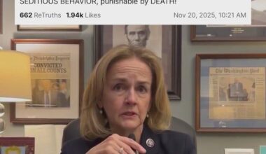 Congresswoman Dean says: "Our service members swear an oath to the Constitution. Not to you, President Trump."