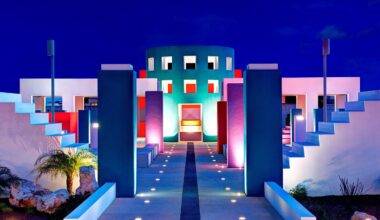 the colourful, postmodernist work of architect Richard England in Malta