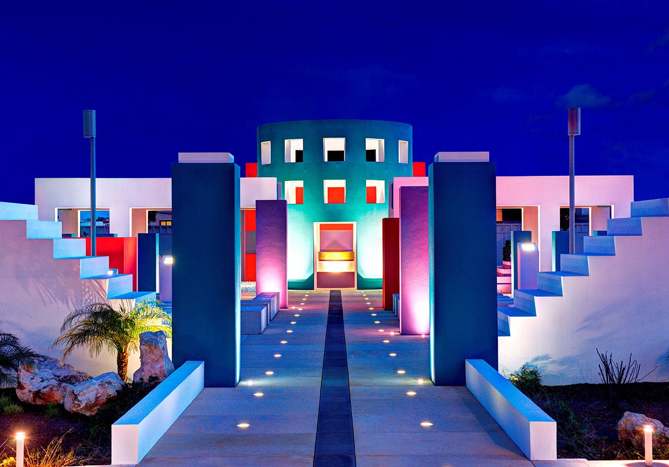 the colourful, postmodernist work of architect Richard England in Malta
